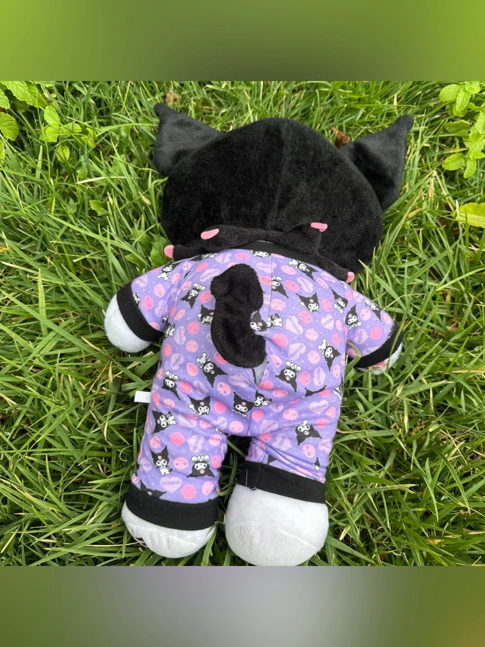 Sanrio Build A Bear Kawaii Kuromi Purple Pajama Clothes Plush Stuffed Animal